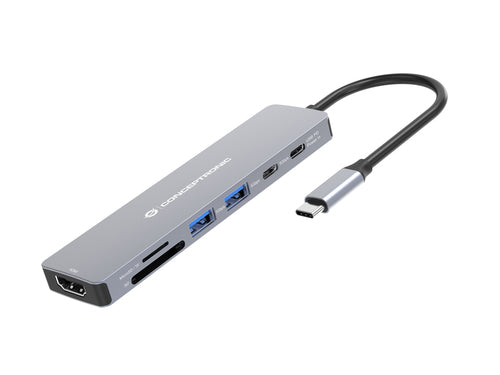 Conceptronic DONN28G station d'accueil Avec fil USB 3.2 Gen 1 (3.1 Gen 1) Type-C Gris