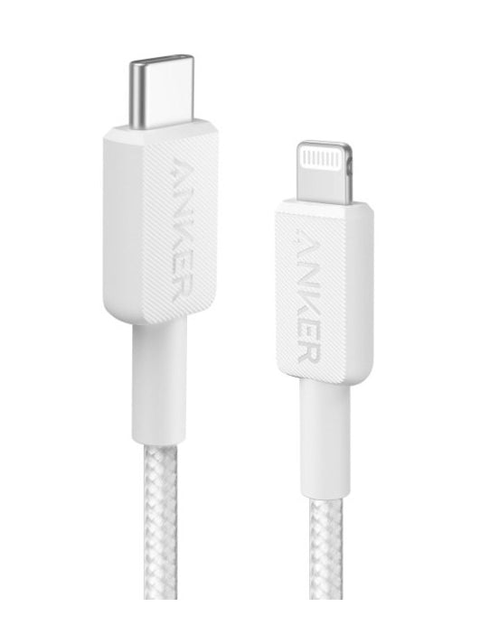Anker A81B5G21 Câble Lightning USB-C 0,9m Blanc Tressé Haute Qualité