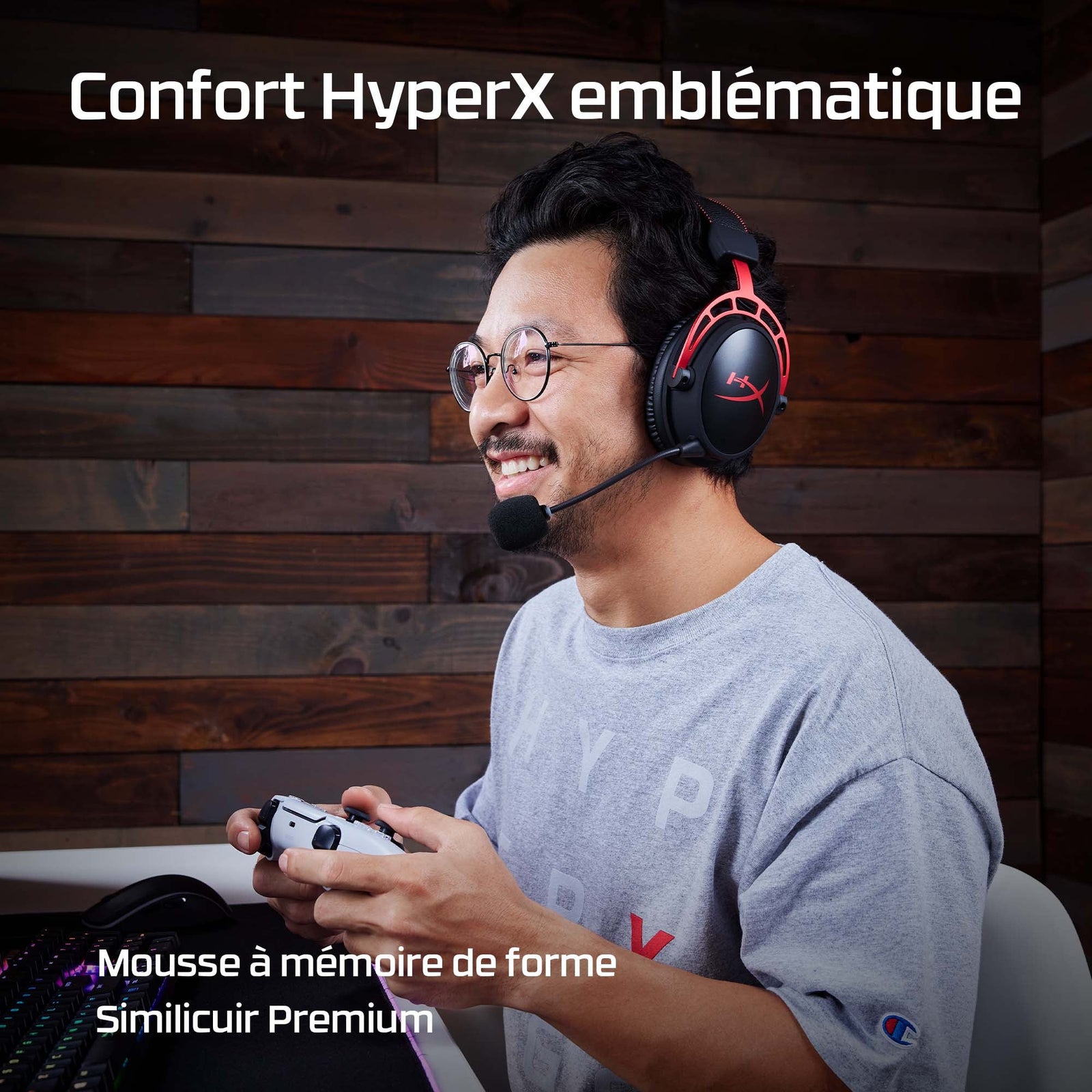 Casque gaming sans fil HyperX Cloud Alpha (noir-rouge)