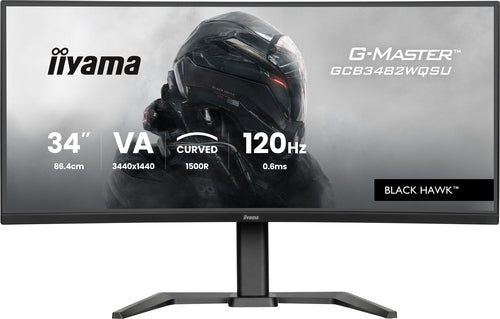iiyama GCB3482WQSU-B1 écran plat de PC 86,4 cm (34") 3440 x 1440 pixels UltraWide Quad HD LED Noir